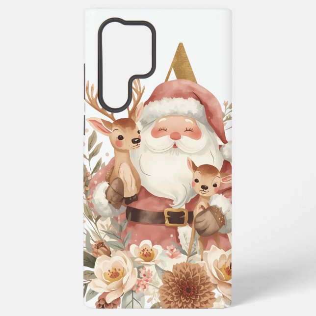 Coque Samsung Galaxy Santa & Deer Alphabet Samsung Galaxy Case | Winter (Verso)