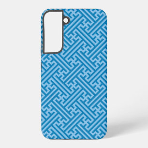 Coque Samsung Galaxy Sayagata motif, japonais, bleu et bleu bébé