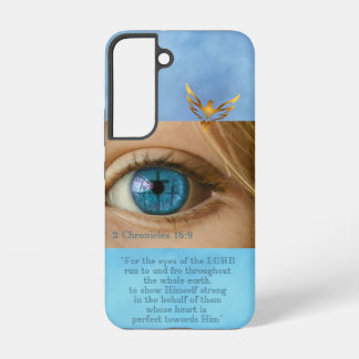Coque Samsung Galaxy Scripture Blue Sky Calvary Crosses Gold Dove