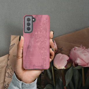 Coque Samsung Galaxy Shabby Elegant Girl Nom rose