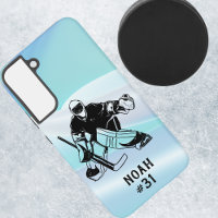 Signature du gardien des objectifs de hockey sur g
