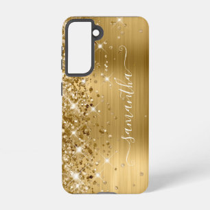 Coque Samsung Galaxy Signature girly pailletée or