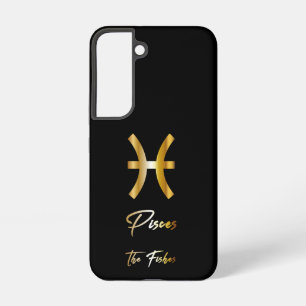 Coque Samsung Galaxy Signe de zodiaque de Pois, noir et or