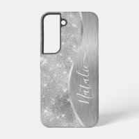 Silver Glitter Glam Bling Personalized