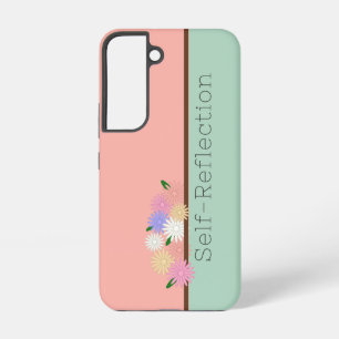 Coque Samsung Galaxy Simples Marguerites Personnalisées Floral en Vert