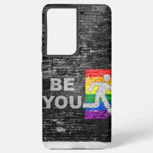 Coque Samsung Galaxy SlipperyJoe's Be You en brique murale figure plub