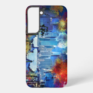 Coque Samsung Galaxy SlipperyJoe's gratte-ciel NYC graffiti lune bâtime