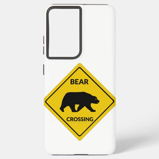 Coque Samsung Galaxy SlipperySignal de passage de l'ours de Joe silhoue (Verso)