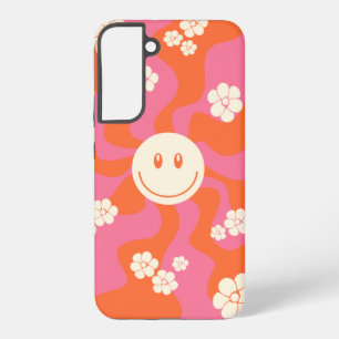 Coque Samsung Galaxy Smile - rose, orange et crème