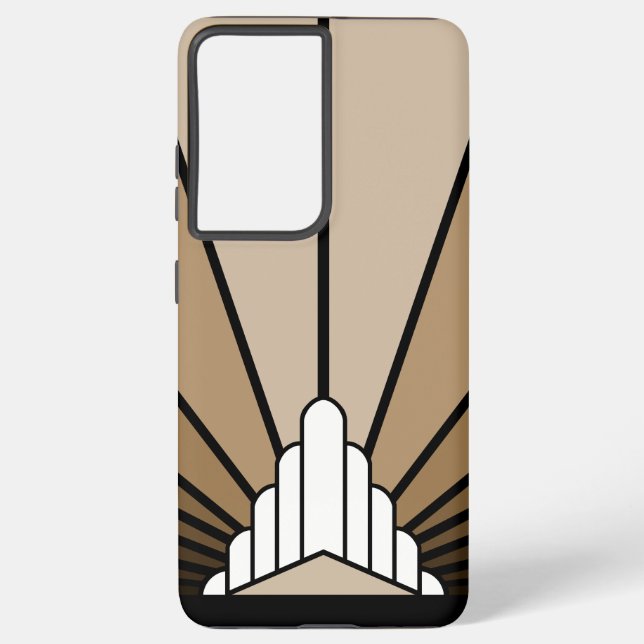 Coque Samsung Galaxy Soleil Art déco bronzé (Verso)