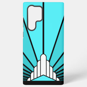 Coque Samsung Galaxy Soleil Art déco en aqua