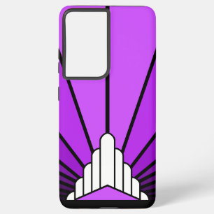 Coque Samsung Galaxy Soleil Art déco en violet