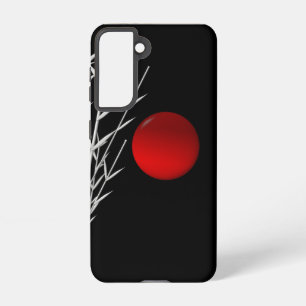 Coque Samsung Galaxy Soleil rouge noir blanc zen
