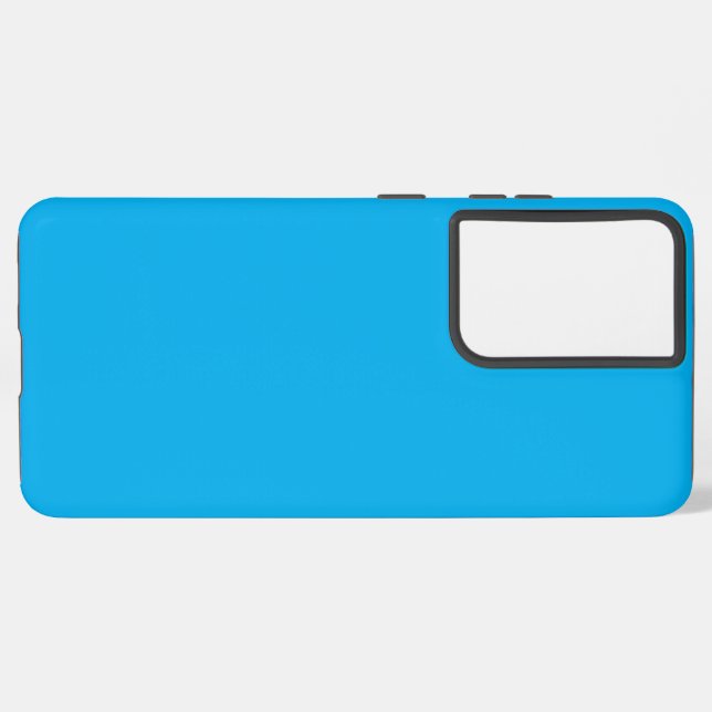 Coque Samsung Galaxy Solid Cyan Blue Background | Summer Minimal Style (Côté gauche)