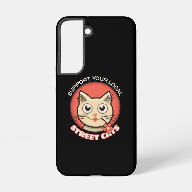 Coque Samsung Galaxy Soutien à vos chats de rue locaux (Verso)
