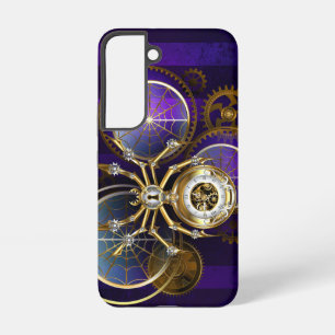 Coque Samsung Galaxy Spider Steampunk sur Arrière - plan pourpre