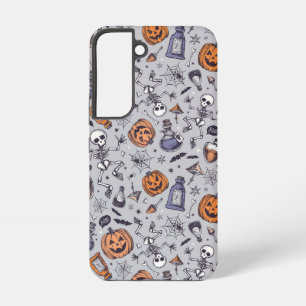 Coque Samsung Galaxy Squelette d'Halloween vintage et Motif de potions