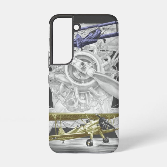 Coque Samsung Galaxy Stearman Biplane (Verso)