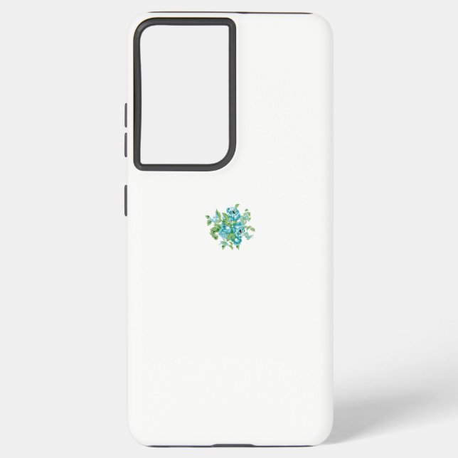 Coque Samsung Galaxy Style Décoratif, Crème Menthe, Bleu Fontaine, Turq (Verso)