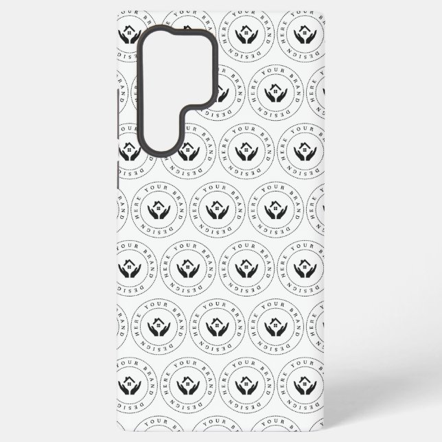 Coque Samsung Galaxy Style moderne, logo modifiable et texte (Verso)