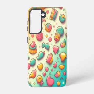 Coque Samsung Galaxy Sucres de dessin multicolores rétro