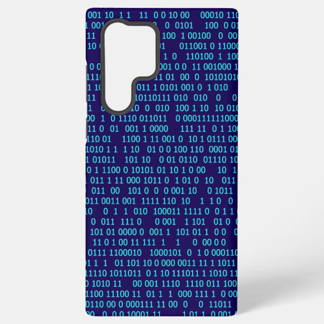 Coque Samsung Galaxy Système numérique binaire bleu (Verso)