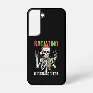 Coque Samsung Galaxy Technicien en radiologie de Noël Santa Skeleton Xr