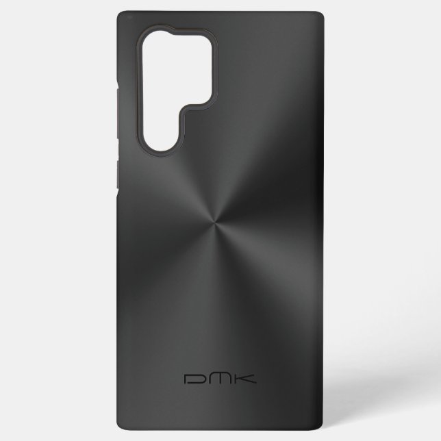 Coque Samsung Galaxy Texture métallique noire - Acier inoxydable (Verso)