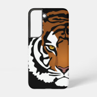 Tigre, chat sauvage sur noir