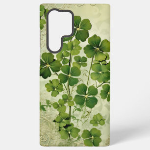 COQUE SAMSUNG GALAXY TONS ANCIENS DES SHAMROCKS IRLANDAIS VERTS