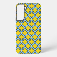 Trellis jaune et bleu bébé, treillis, Quatrefoil