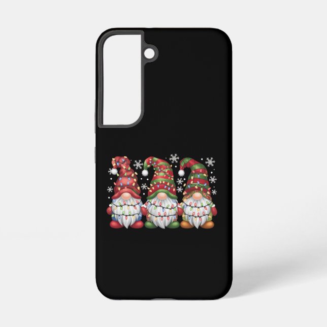 Coque Samsung Galaxy Trois Buffles Gnomes Plaid Red Christmas (Verso)