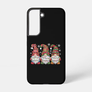 Coque Samsung Galaxy Trois Gnomes Carreaux Buffalo Rouge Noël