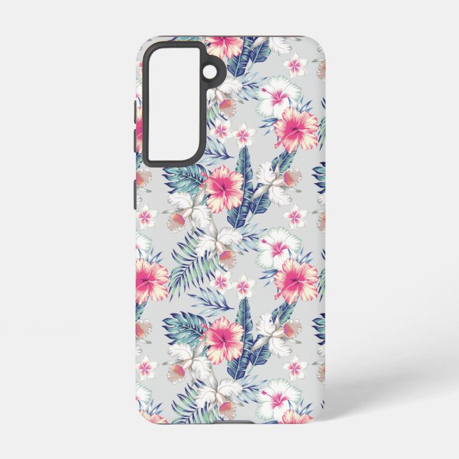 Coque Samsung Galaxy Tropical Orchid Floral (Verso)