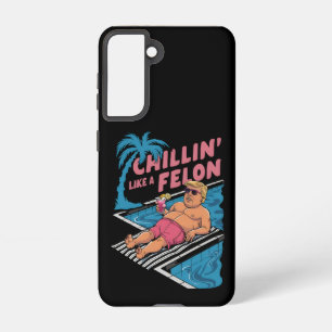 Coque Samsung Galaxy Trump drôle en train de se détendre comme un crimi
