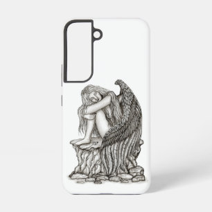 Coque Samsung Galaxy Un ange endormi sur la pierre