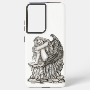 Coque Samsung Galaxy Un ange endormi sur la pierre