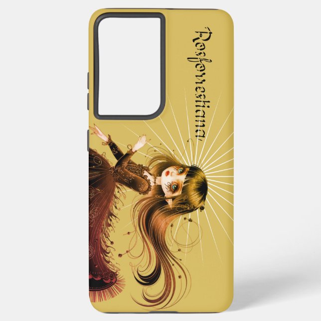 Coque Samsung Galaxy Une jolie fille gothique (Verso)