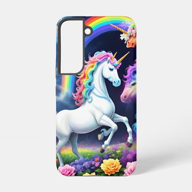 Coque Samsung Galaxy Unicorne arc-en-ciel une (Verso)