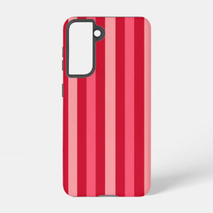 Coque Samsung Galaxy Valentines rayures rouge et rose
