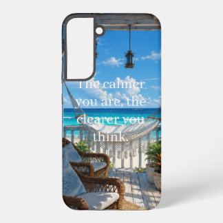 Coque Samsung Galaxy Véranda côtière avec hamac et mer turquoise