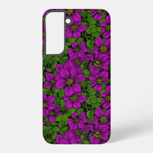 Coque Samsung Galaxy Vigne de clématite rose