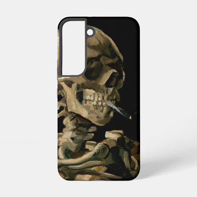 Coque Samsung Galaxy Vincent van Gogh - Crâne avec cigarette brûlante (Verso)