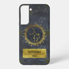 Coque Samsung Galaxy Virgo Dark Zodiac Astrologie : Noir & Or