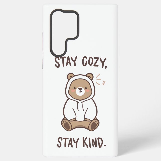 Coque Samsung Galaxy Whimsical Bear with Positive Kindness Quote (Verso)