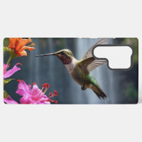 "Whispers of Nature : Hummingbird, Cascade,