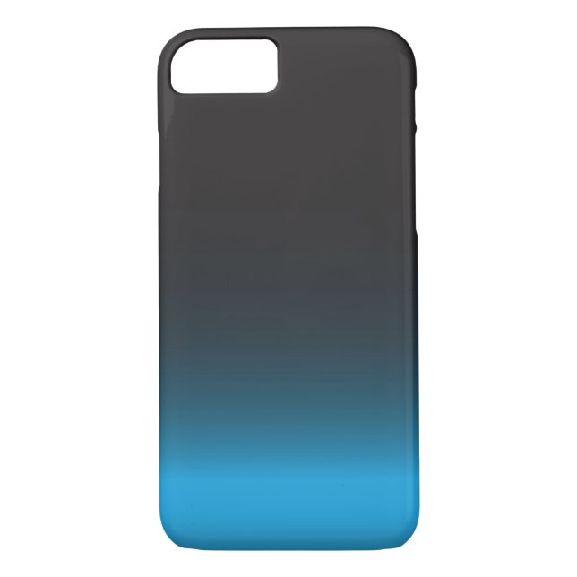 Coque simple pour iPhone 7 noir et bleu (Dos)