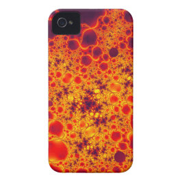 Coque smartphone orange fractal