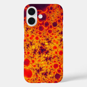 Coque smartphone orange fractal