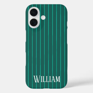 Coque turquoise à rayures-Mate